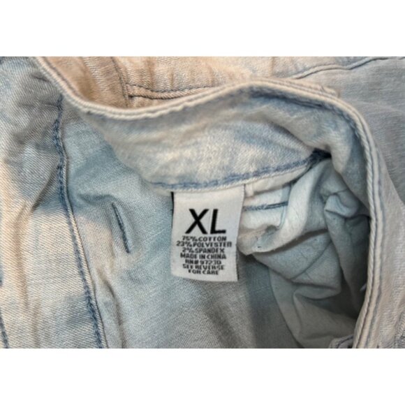 Almost Famous Cargo Light Wash Jeans High Rise Stretch Size XL - Picture 9 of 9